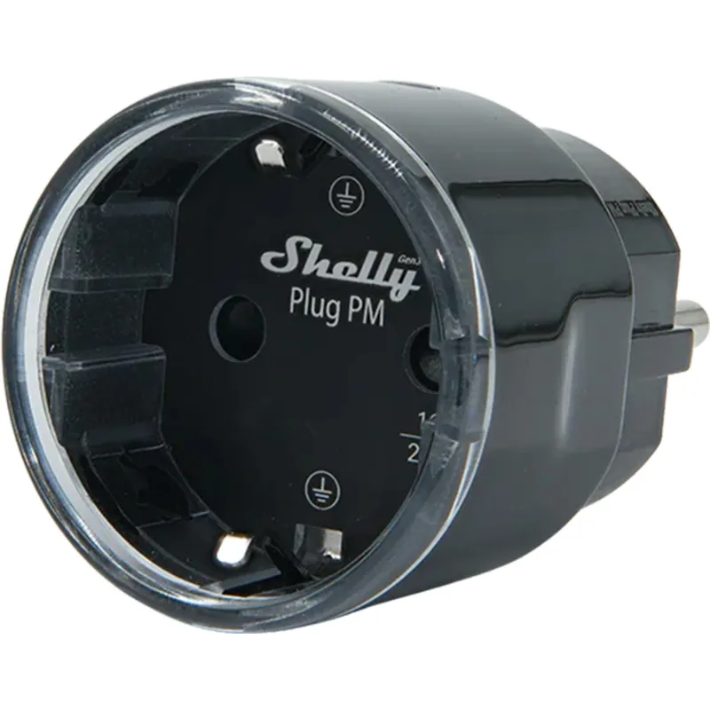 Shelly Plug PM Gen3 Matter 13A smart socket, black